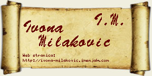 Ivona Milaković vizit kartica